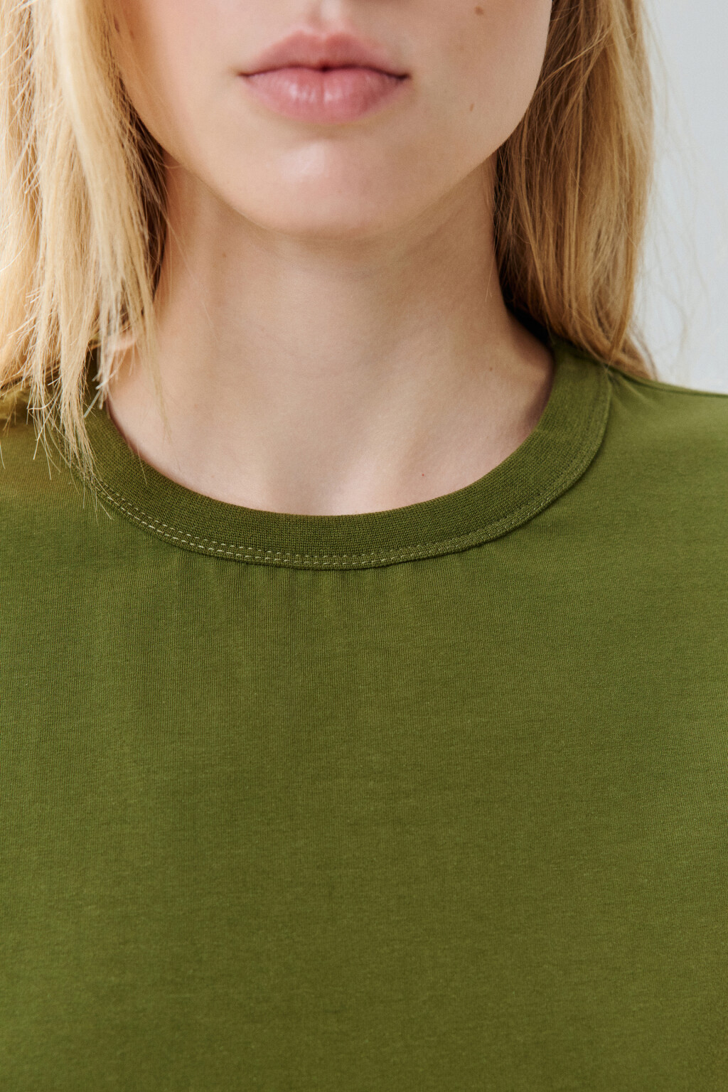 Футболка TTOP базовая из хлопка - цвет зеленый - 5