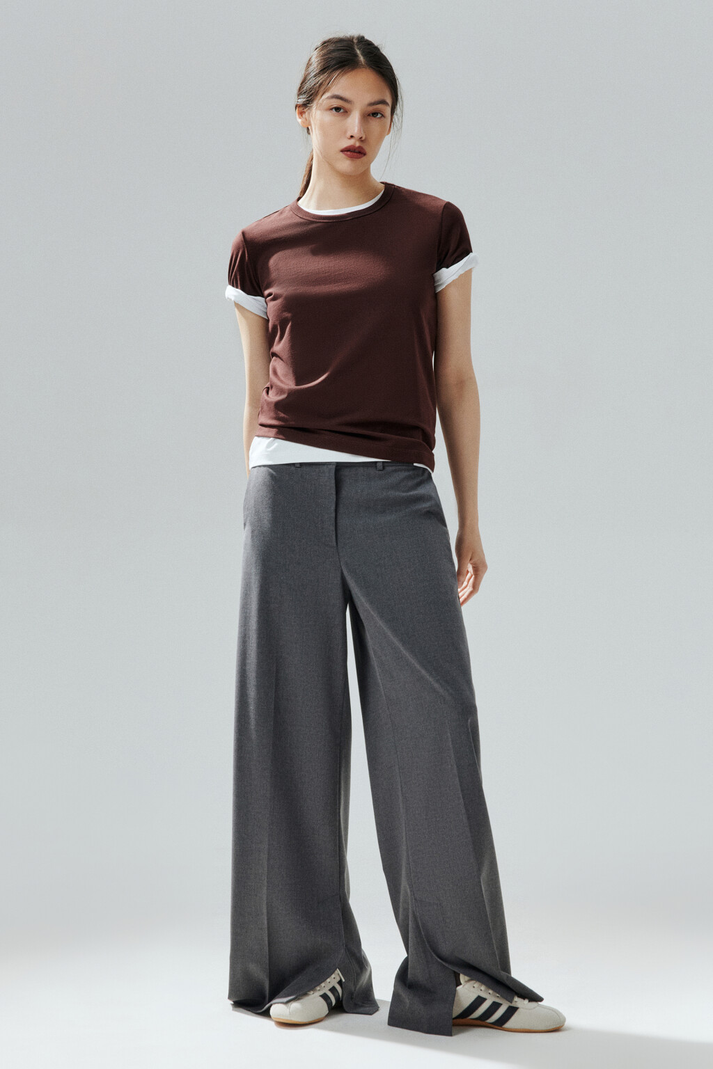 Футболка TTOP базовая из хлопка - цвет коричневый - 4