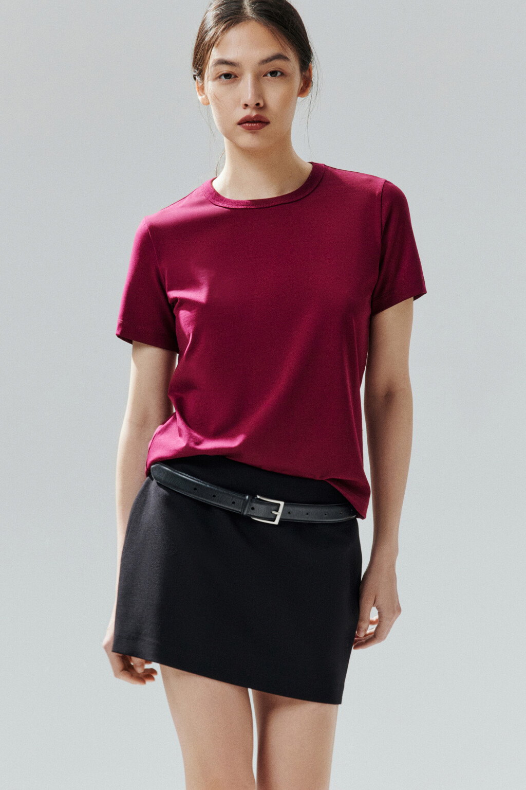 Футболка TTOP базовая из хлопка - цвет красный - 1