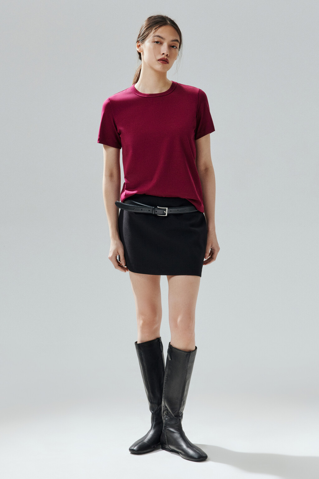 Футболка TTOP базовая из хлопка - цвет красный - 4