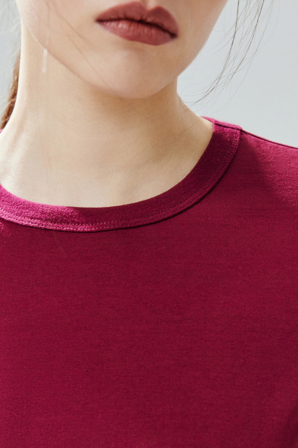 Футболка TTOP базовая из хлопка - цвет красный - 5