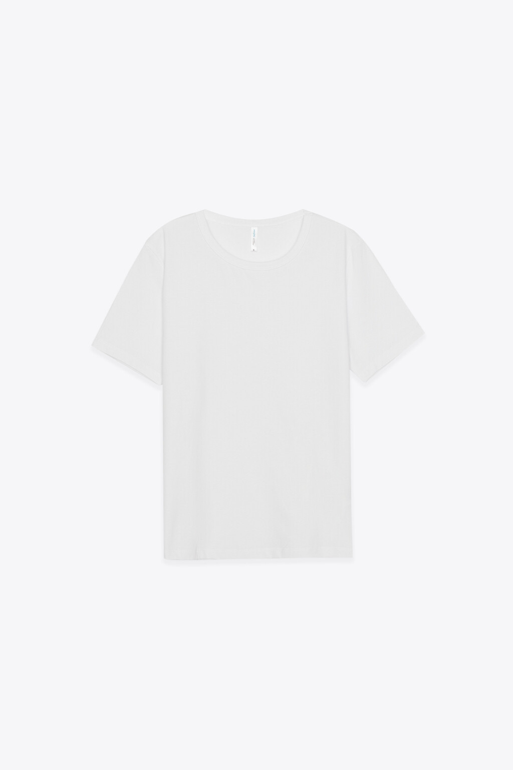 Футболка прямая базовая из хлопка - цвет белый - 1