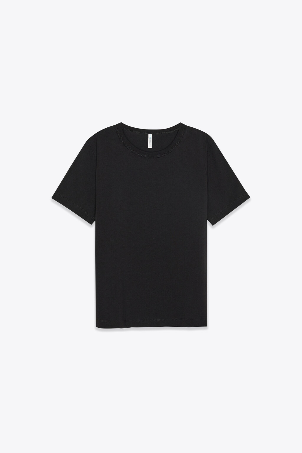 Футболка прямая базовая из хлопка - цвет черный - 1