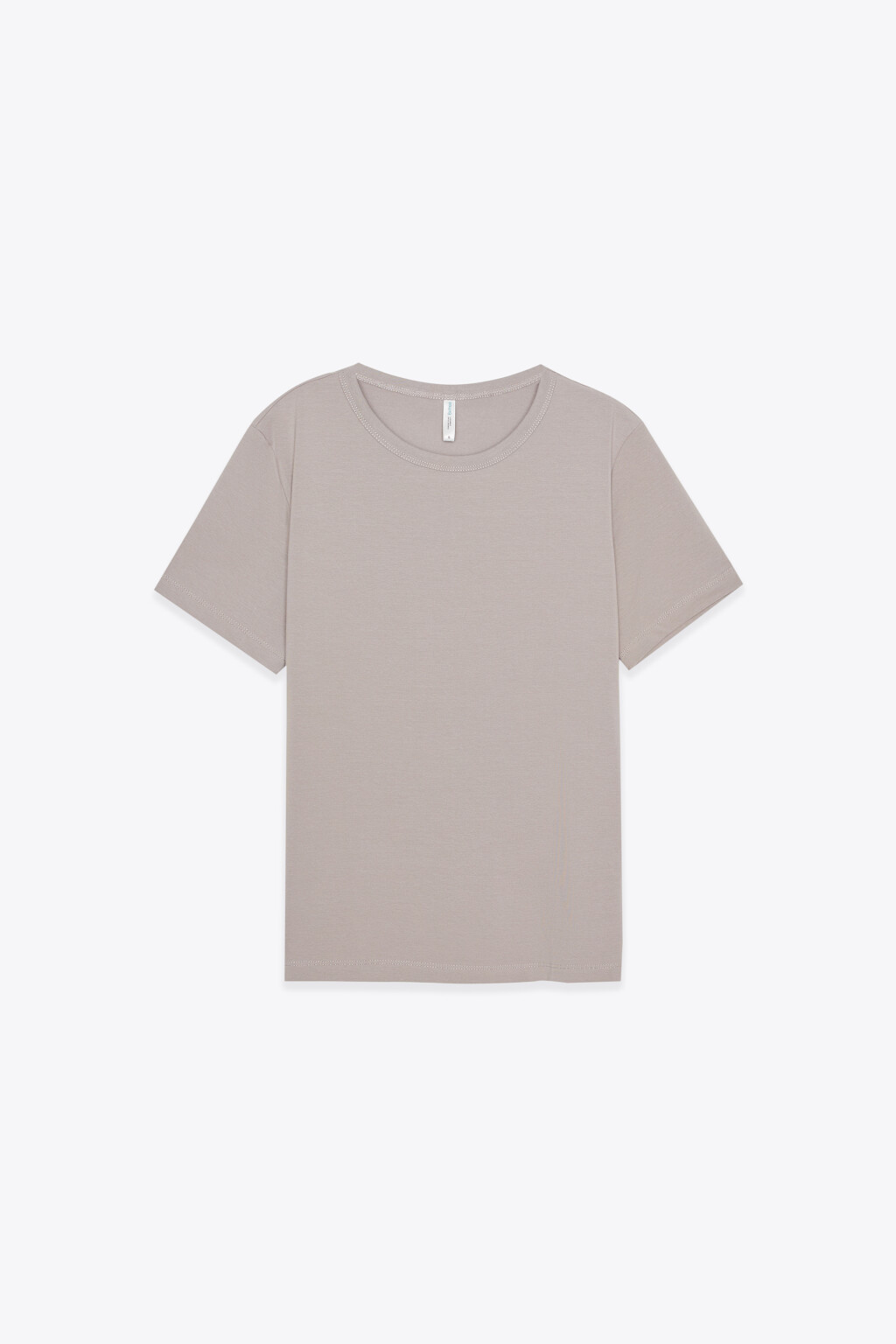 Футболка прямая базовая из хлопка - цвет серый - 1