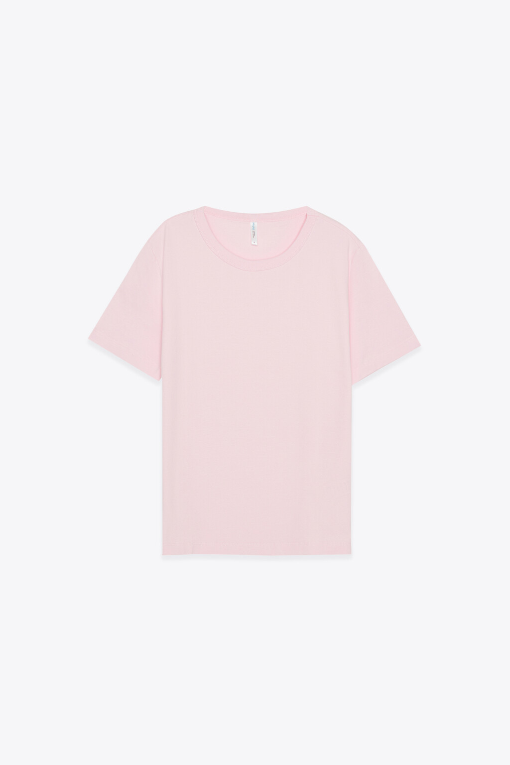 Футболка прямая базовая из хлопка - цвет розовый - 1