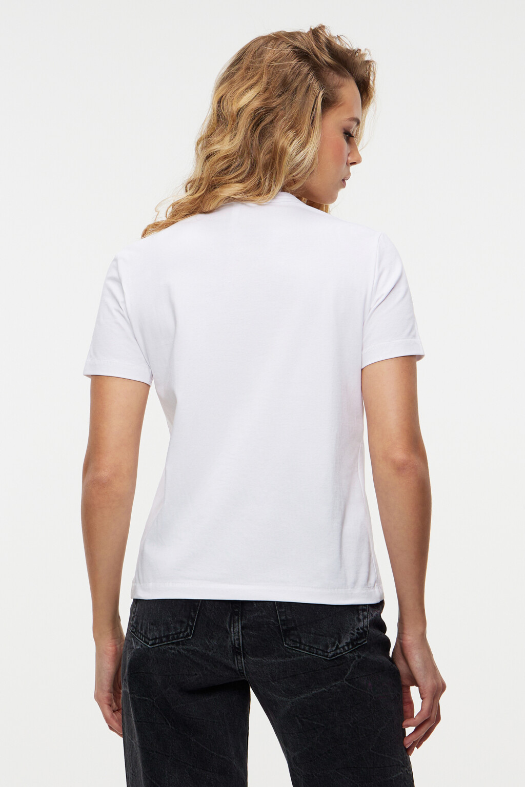 Футболка TTOP хлопковая базовая - цвет белый - 3