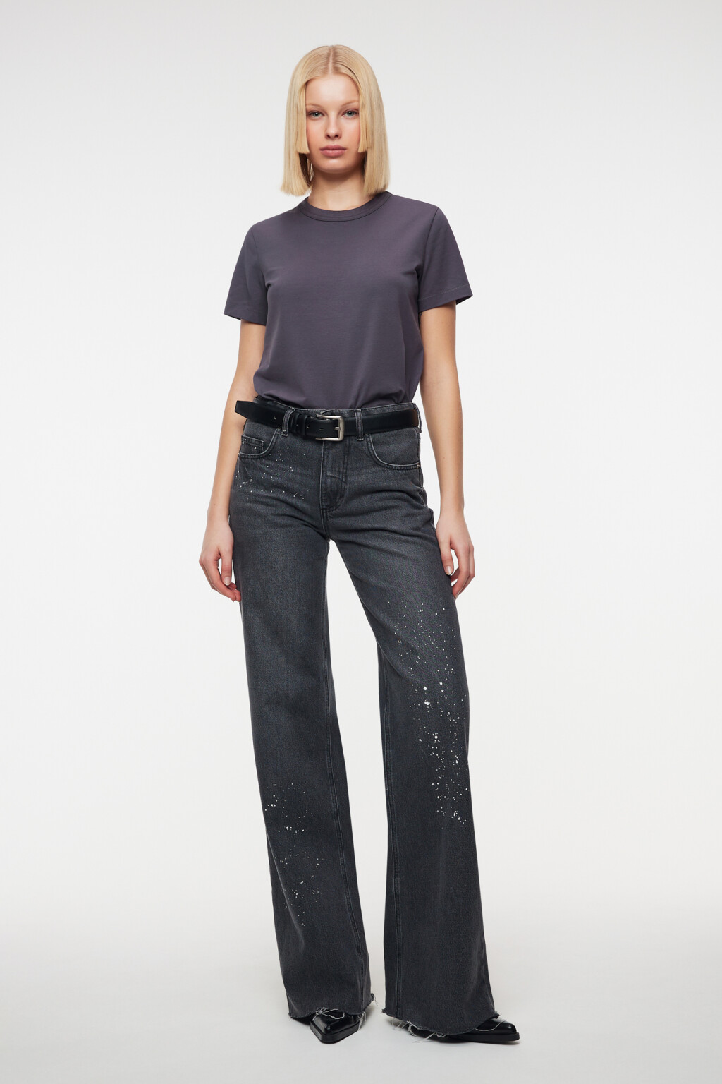 Футболка TTOP хлопковая базовая - цвет серый - 4