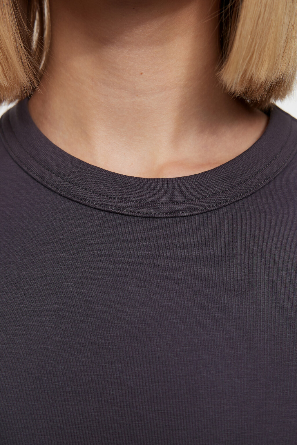 Футболка TTOP хлопковая базовая - цвет серый - 5