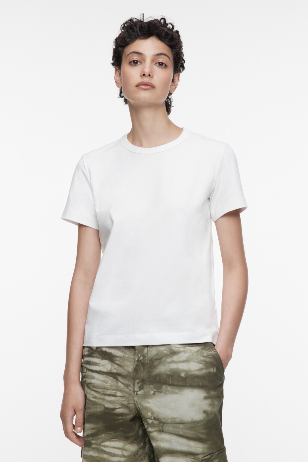 Футболка TTOP хлопковая базовая - цвет белый - 2