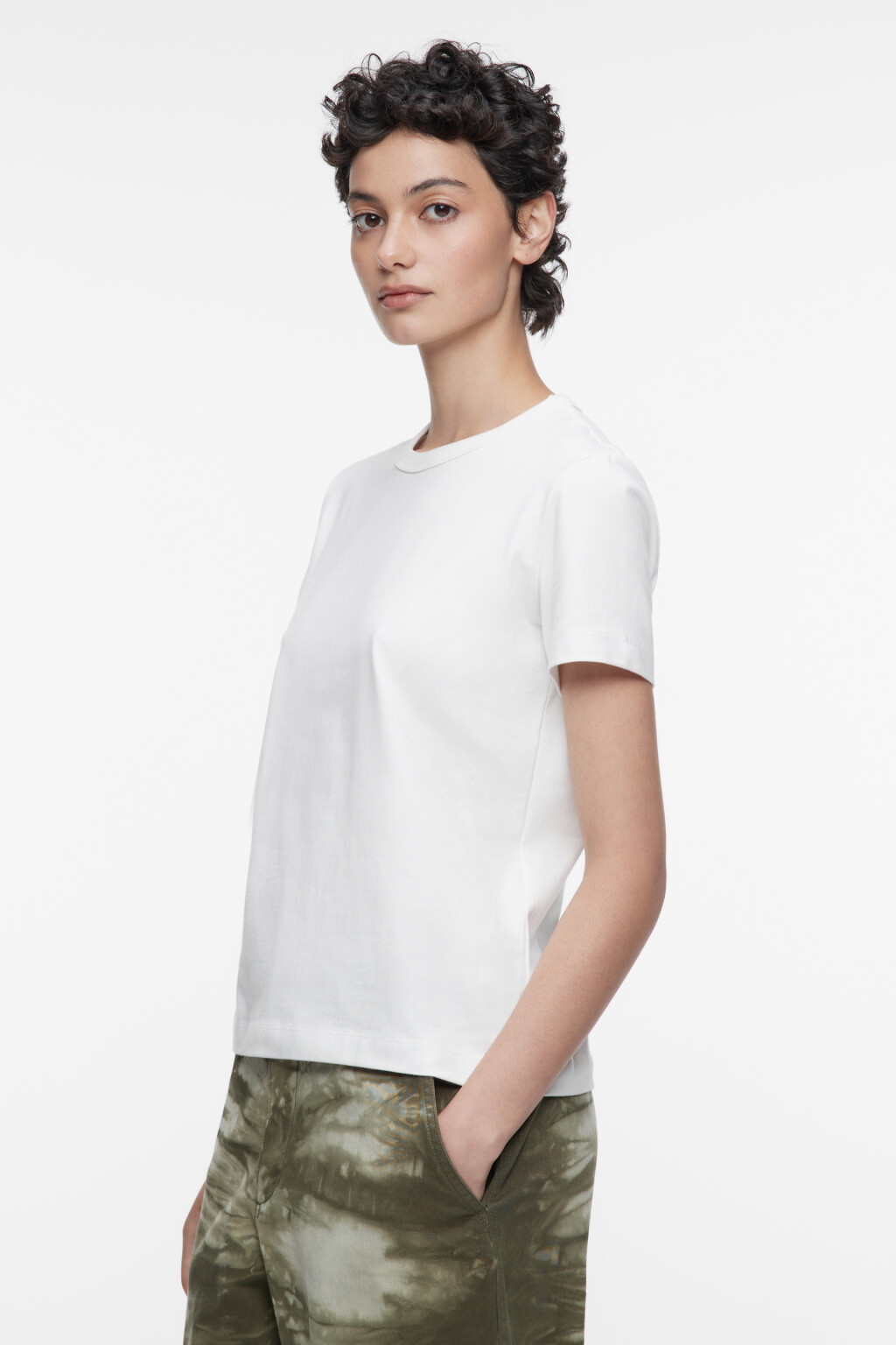 Футболка TTOP хлопковая базовая - цвет белый - 3