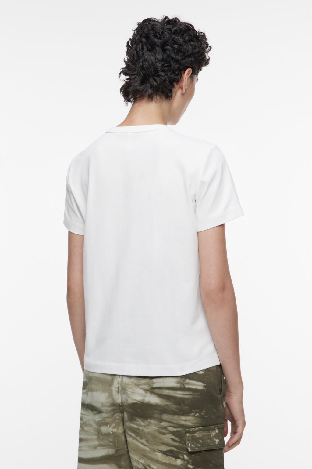 Футболка TTOP хлопковая базовая - цвет белый - 4