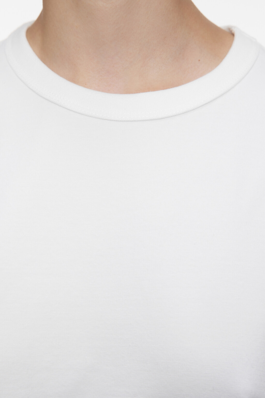 Футболка TTOP хлопковая базовая - цвет белый - 5