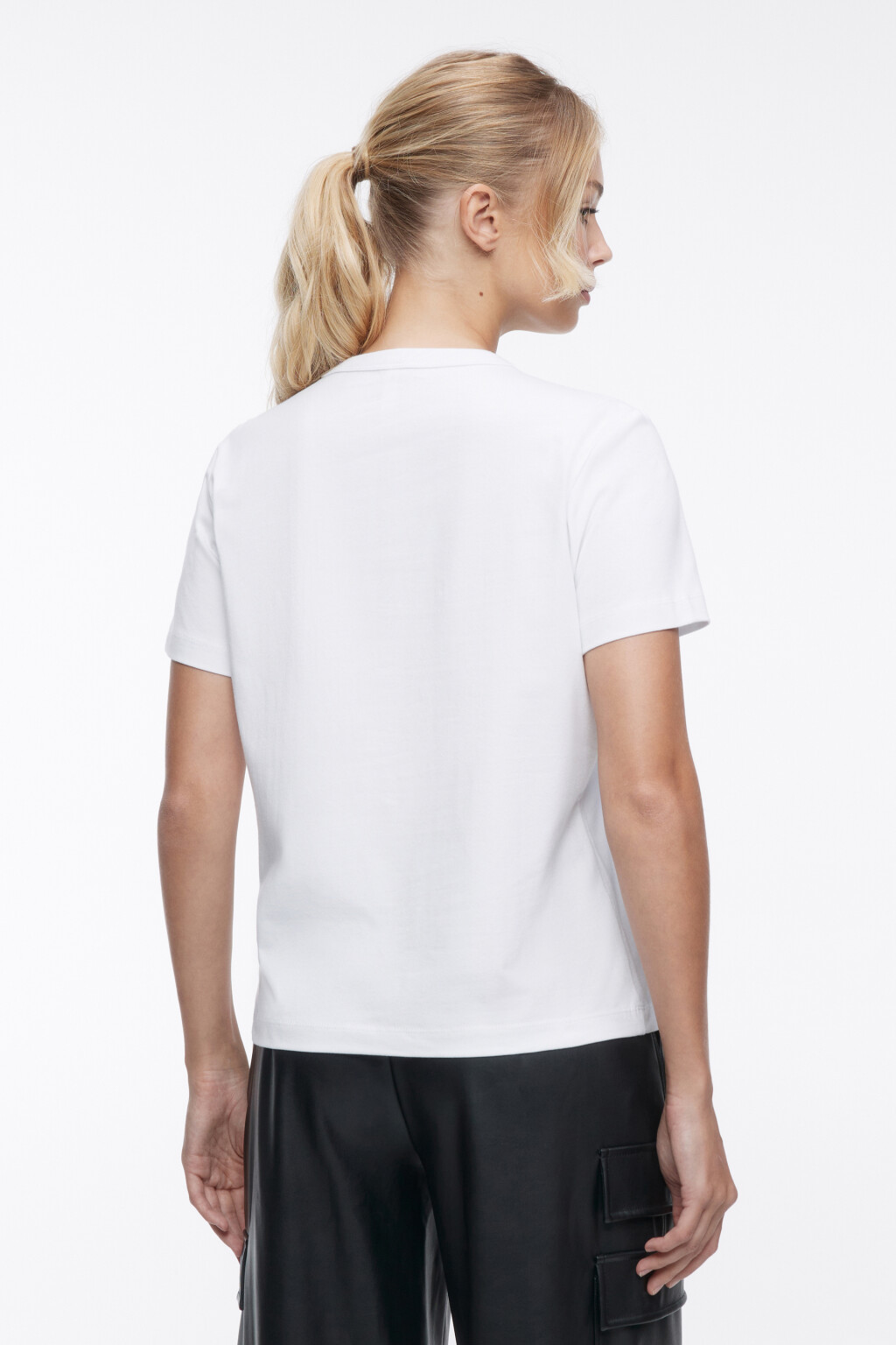 Футболка TTOP хлопковая базовая - цвет белый - 3