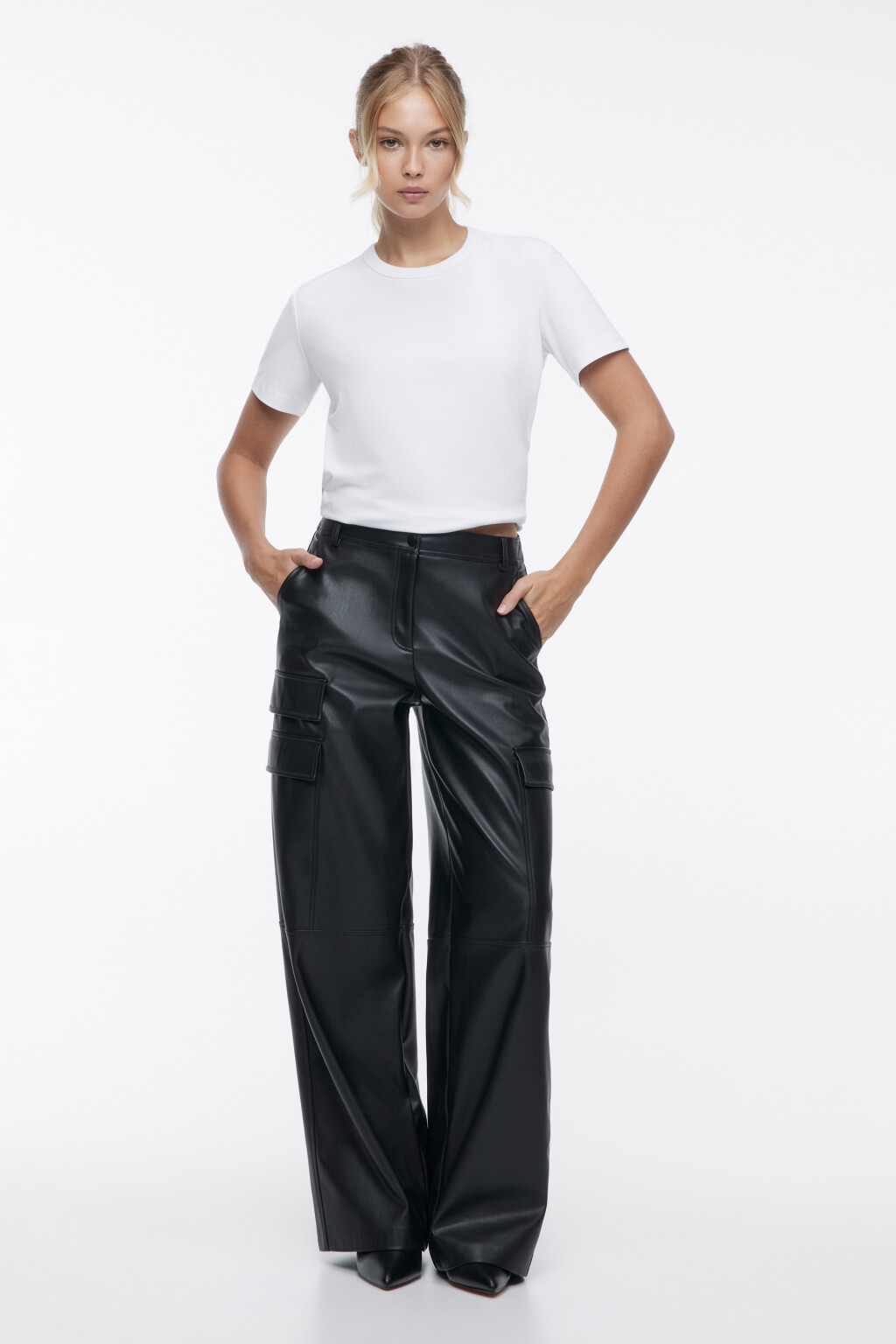 Футболка TTOP хлопковая базовая - цвет белый - 4