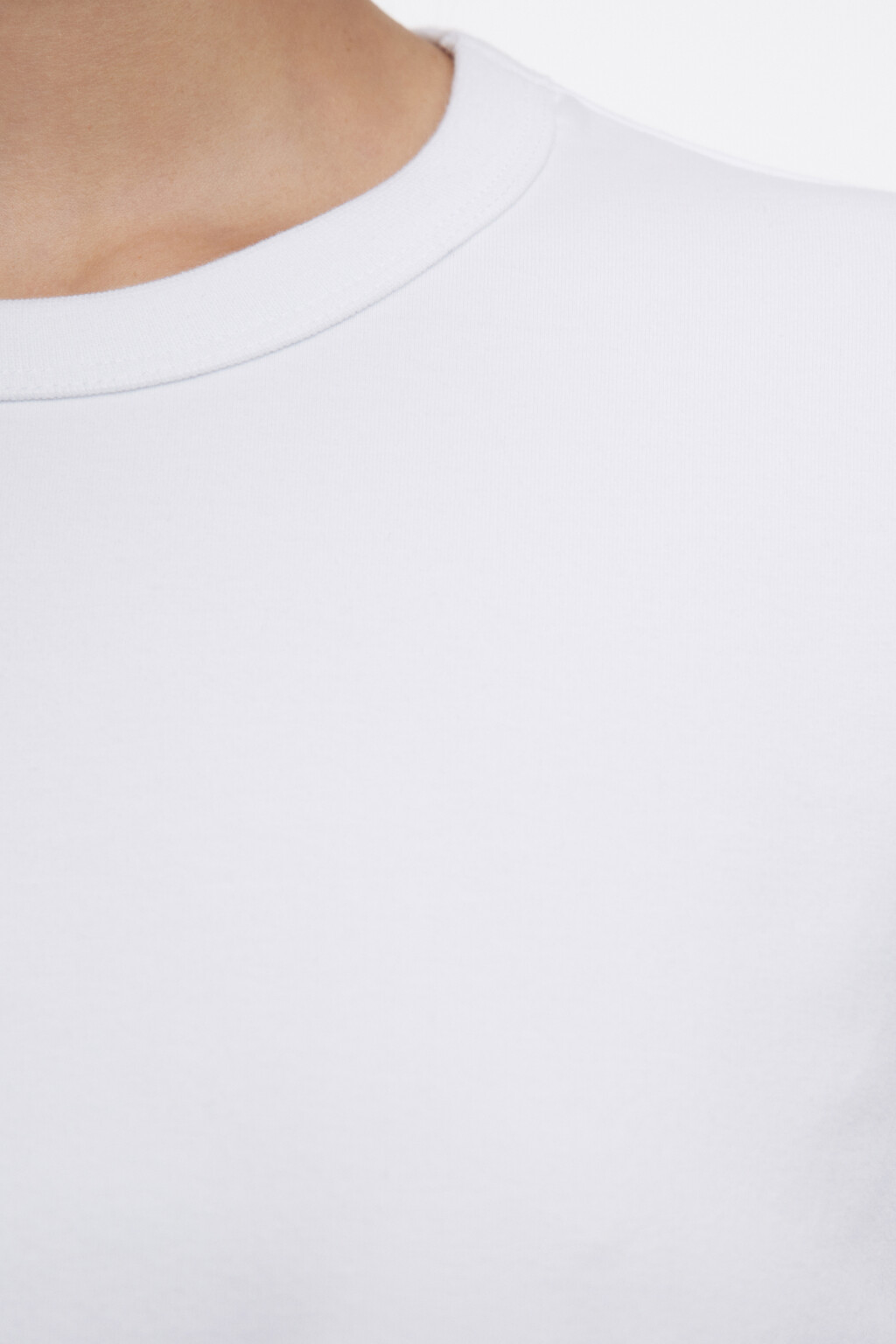 Футболка TTOP хлопковая базовая - цвет белый - 5