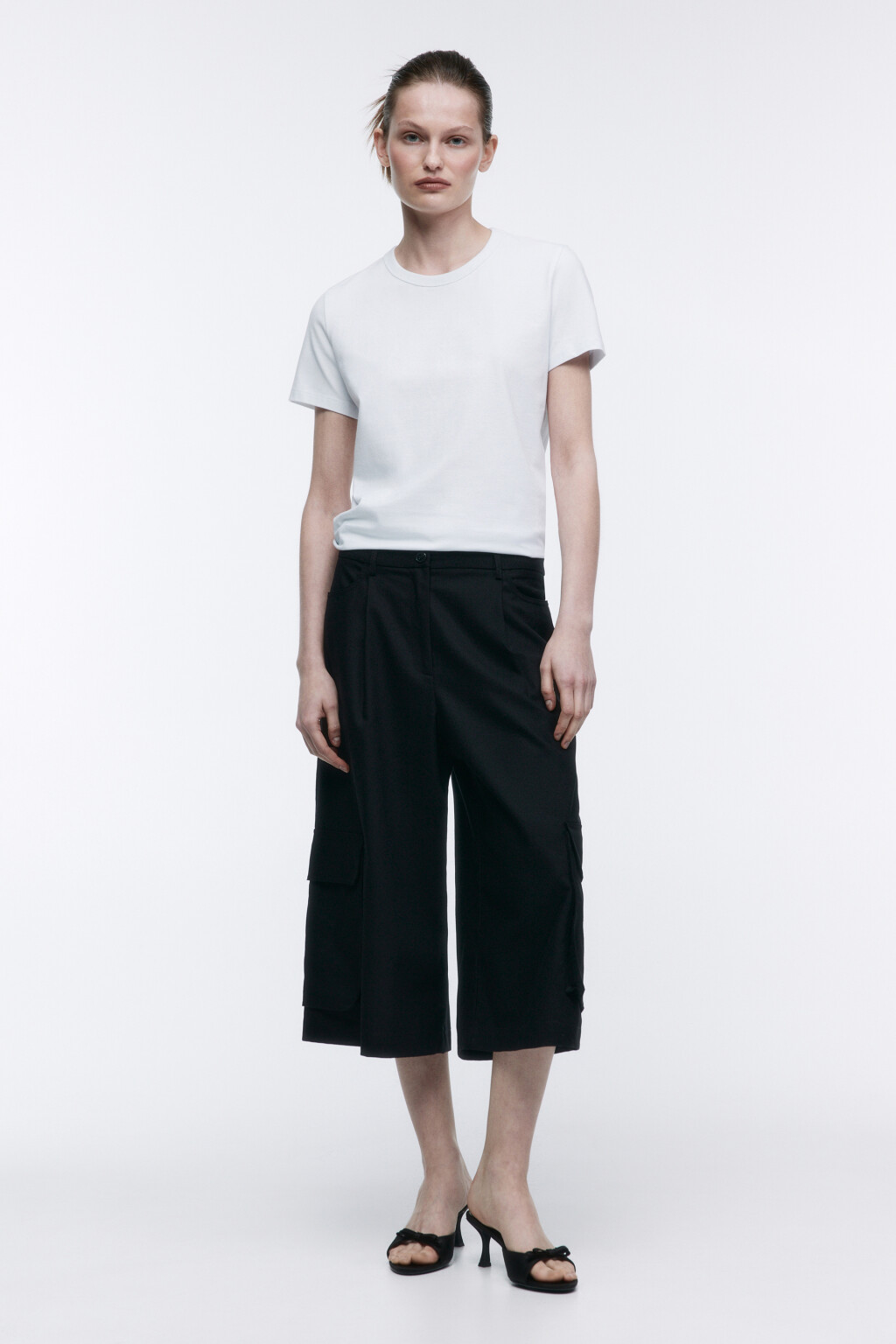 Футболка TTOP хлопковая базовая - цвет белый - 5