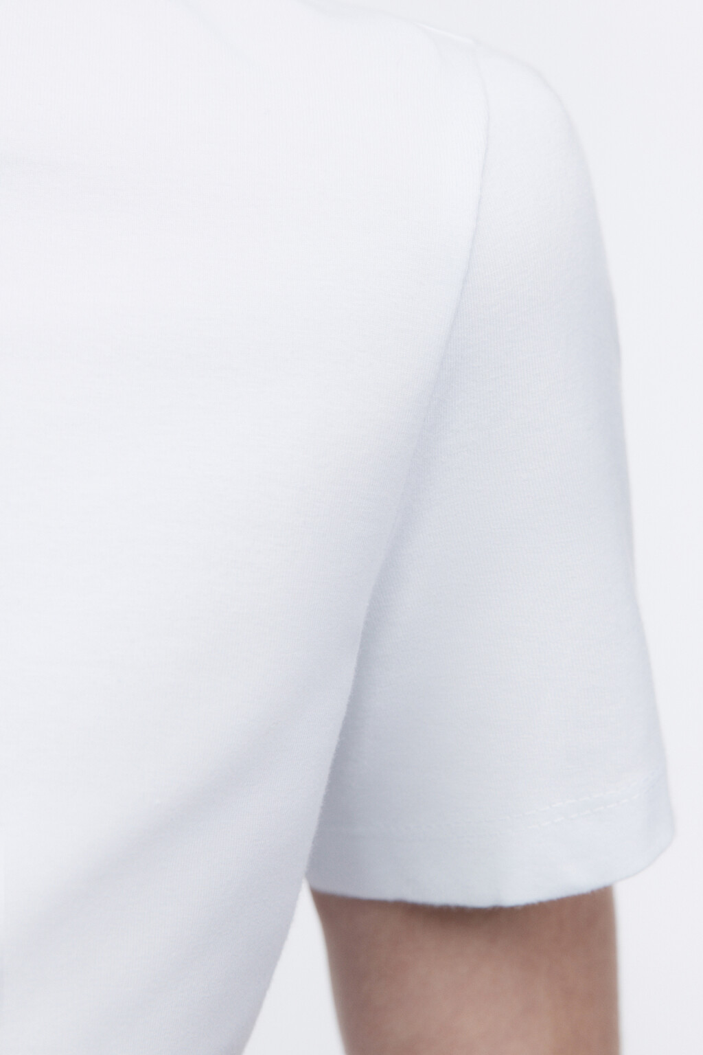 Футболка TTOP хлопковая базовая - цвет белый - 7