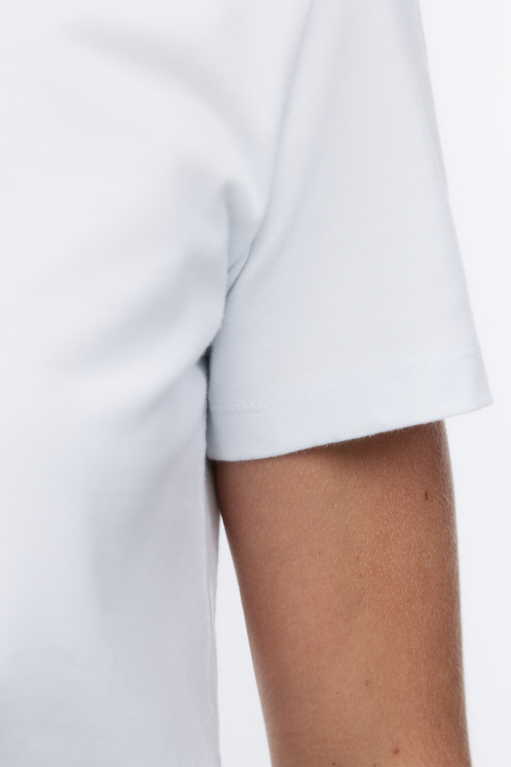 Футболка TTOP хлопковая базовая - цвет белый - 7