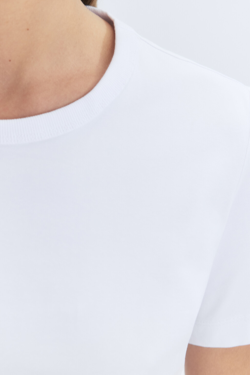 Футболка TTOP хлопковая базовая - цвет белый - 6