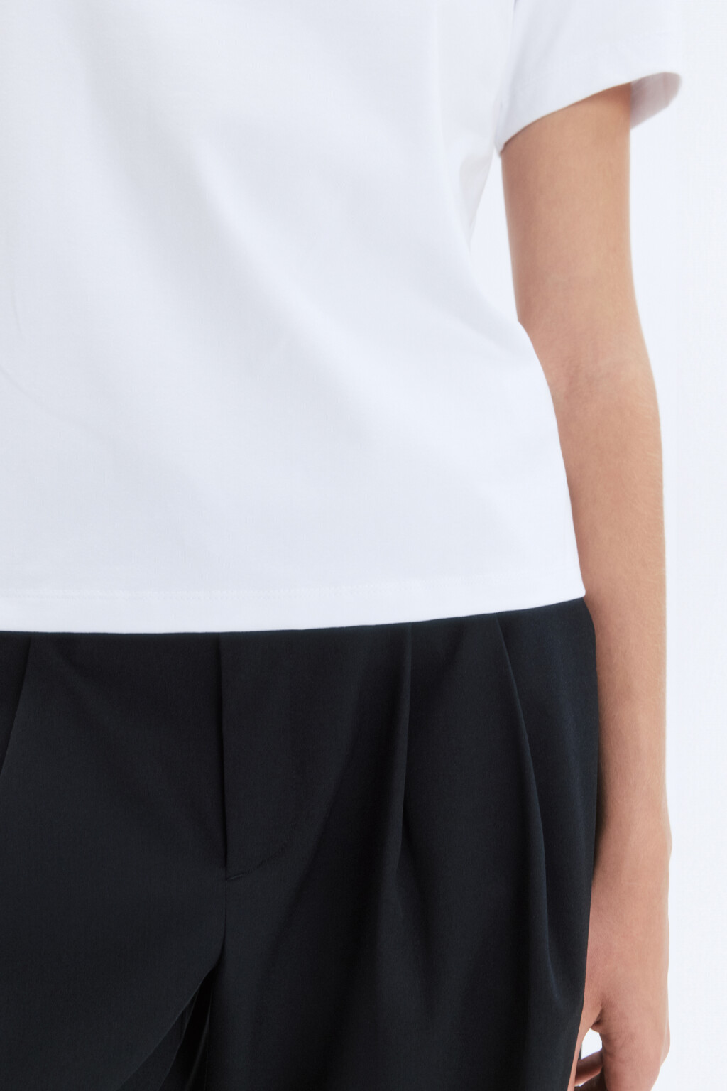 Футболка TTOP хлопковая базовая - цвет белый - 7