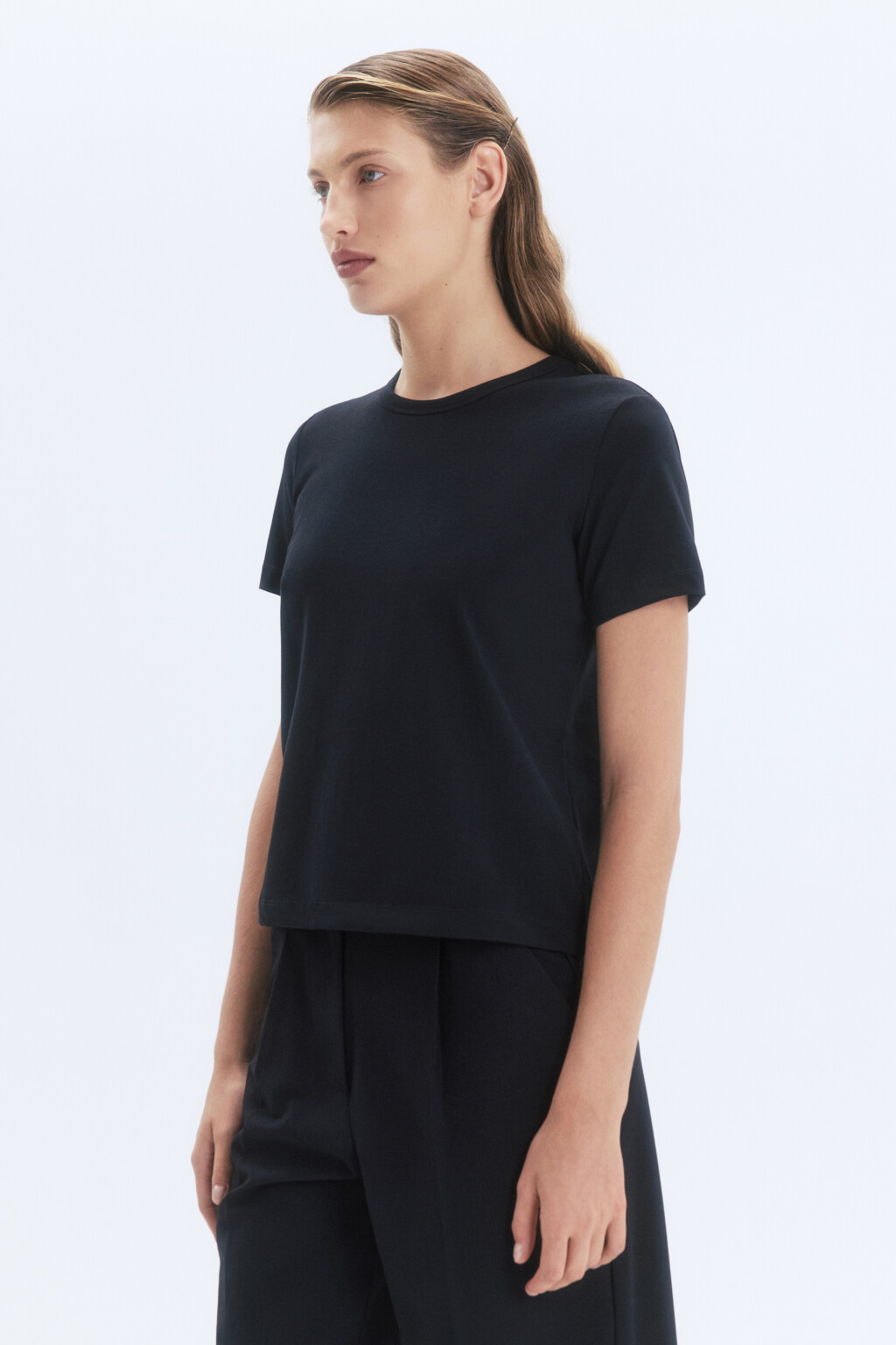 Футболка TTOP хлопковая базовая - цвет черный - 3