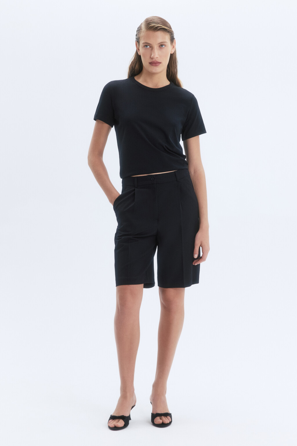 Футболка TTOP хлопковая базовая - цвет черный - 5