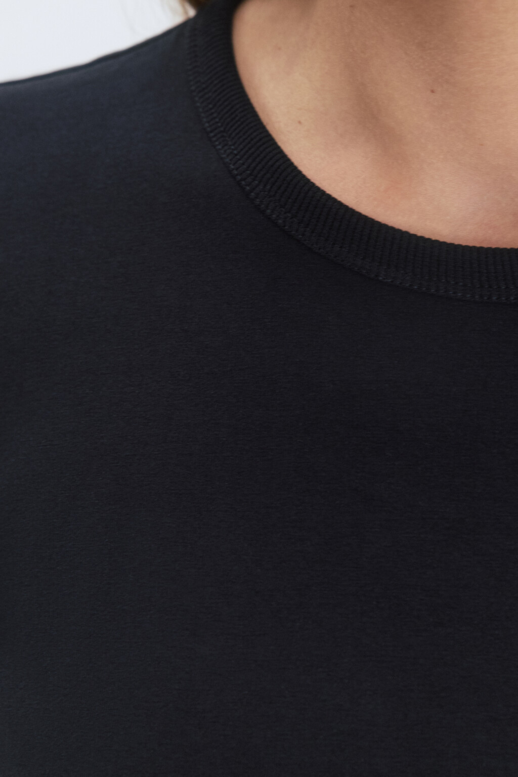 Футболка TTOP хлопковая базовая - цвет черный - 6