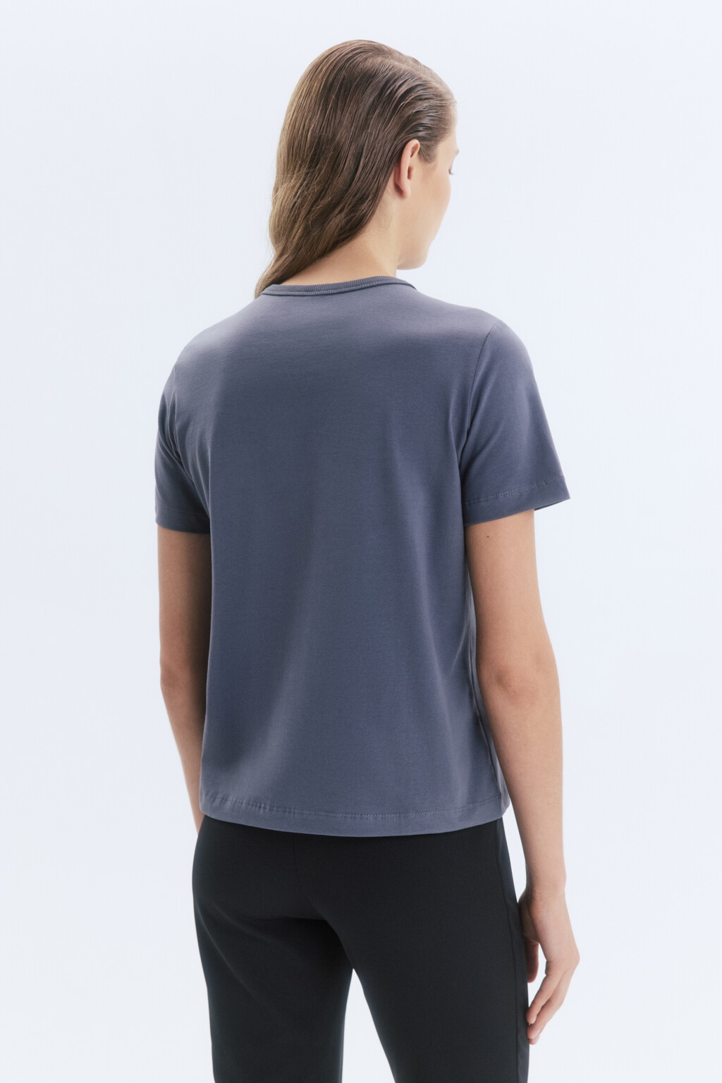 Футболка TTOP хлопковая базовая - цвет серый - 4