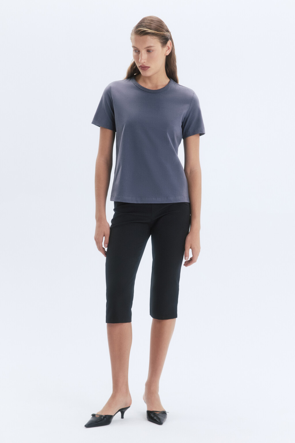 Футболка TTOP хлопковая базовая - цвет серый - 5