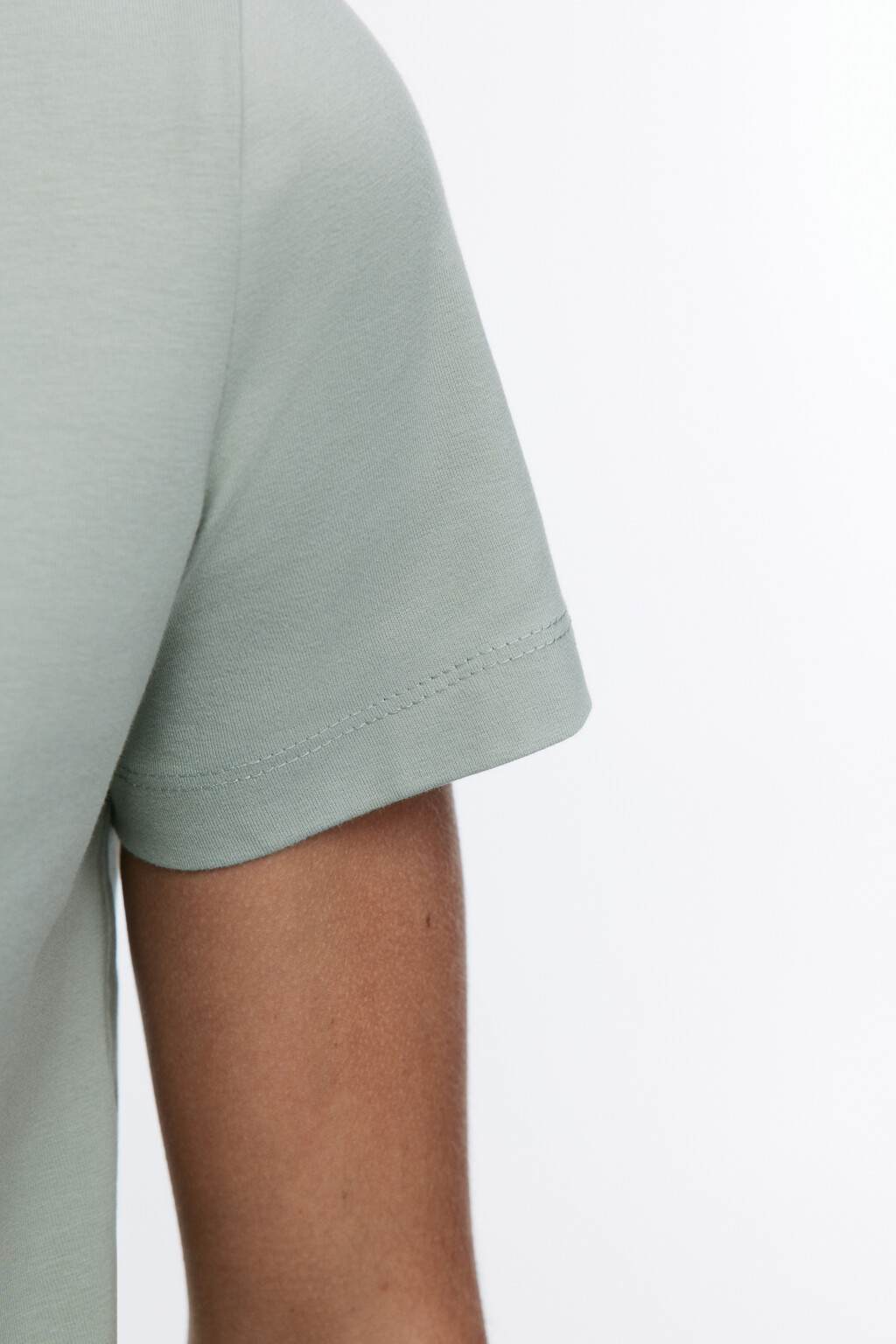 Футболка TTOP хлопковая базовая - цвет голубой - 7