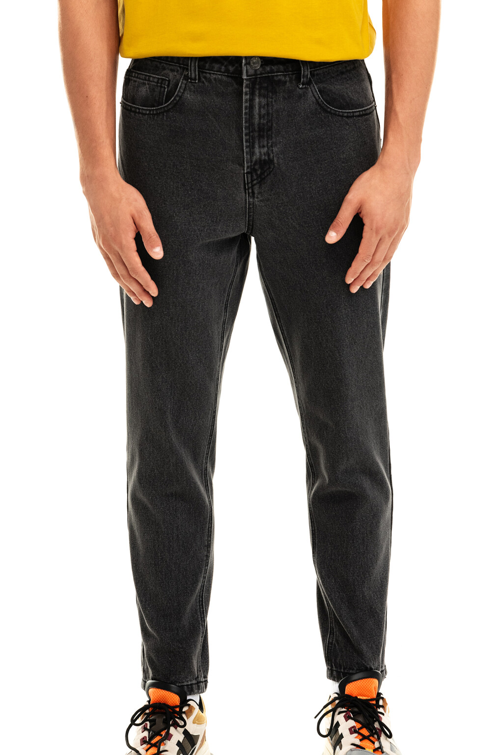 Джинсы зауженные со средней посадкой - цвет серый - 5