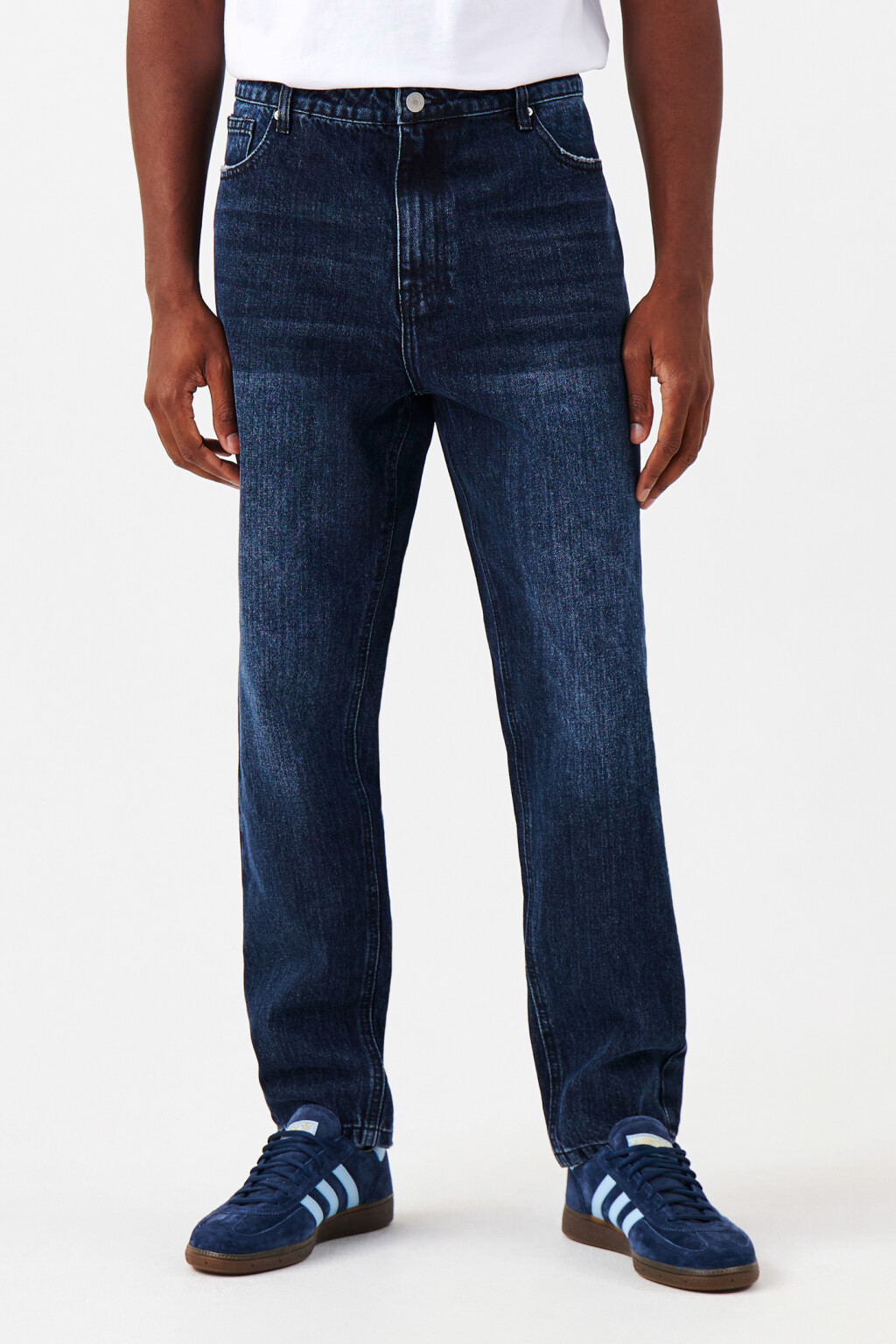 Джинсы зауженные со средней посадкой - цвет синий - 1