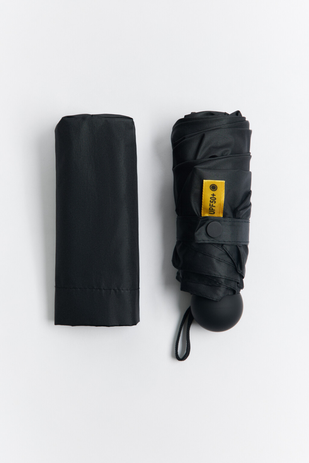 Зонт складной с защитой от ультрафиолета - цвет черный - 2