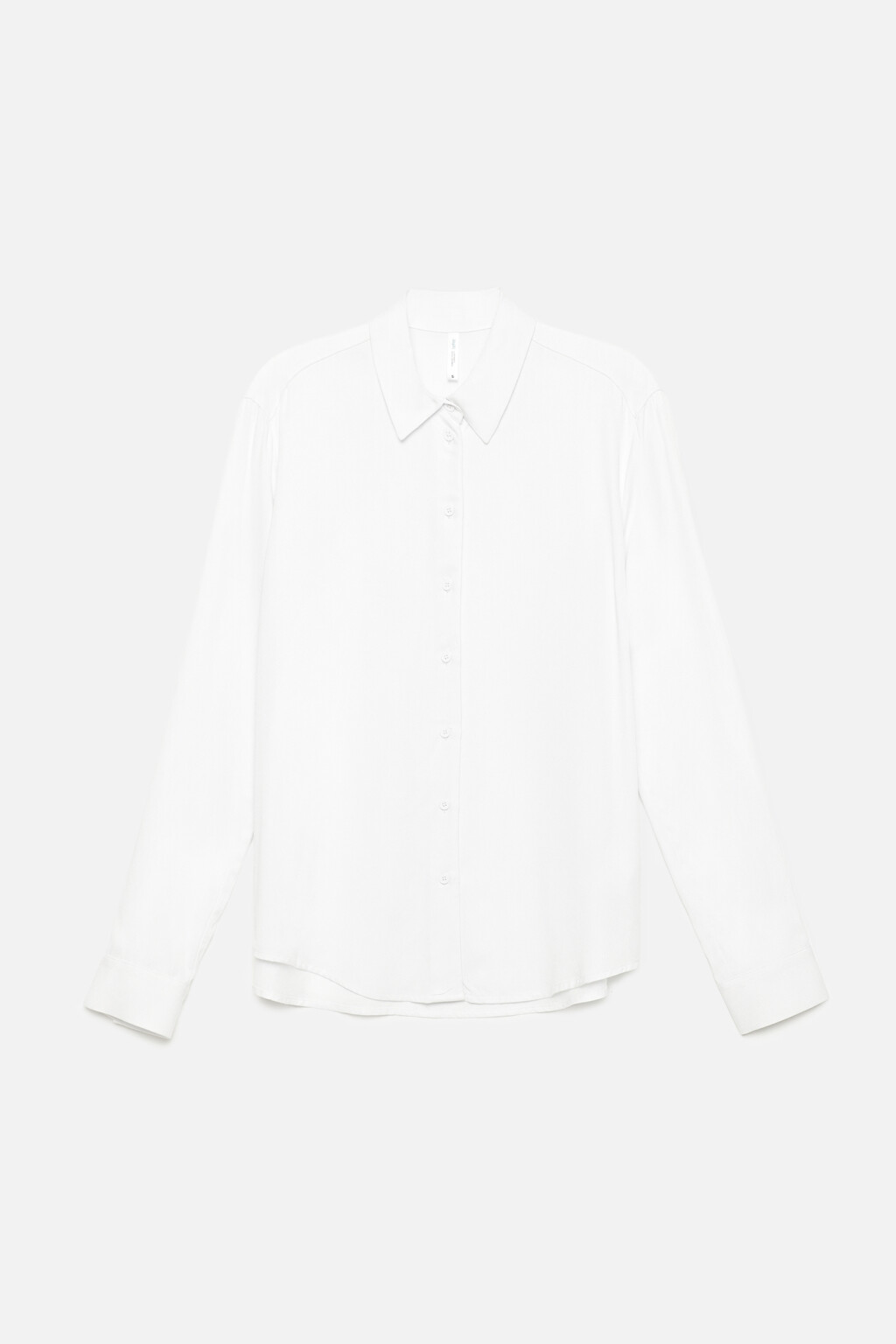 Блузка-рубашка ViShirt базовая из вискозы - цвет белый - 8