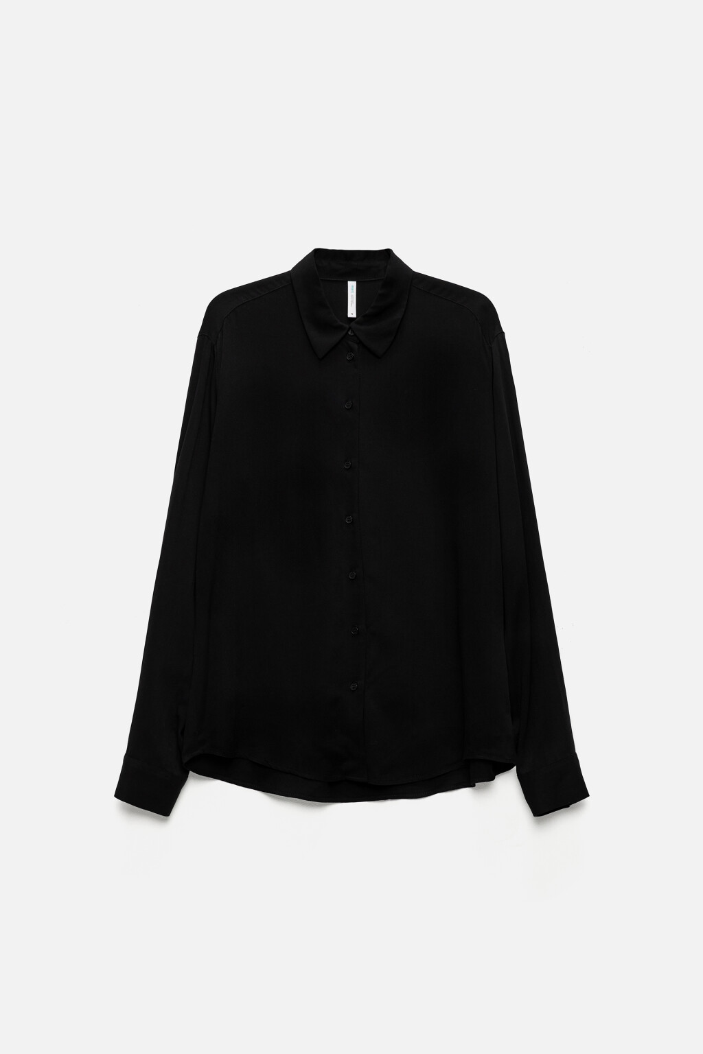 Блузка-рубашка ViShirt базовая из вискозы - цвет черный - 7