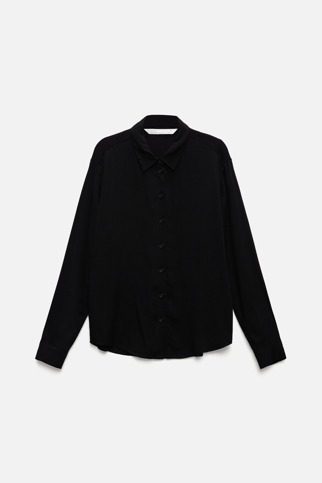 Блузка-рубашка ViShirt базовая из вискозы - цвет черный - 9