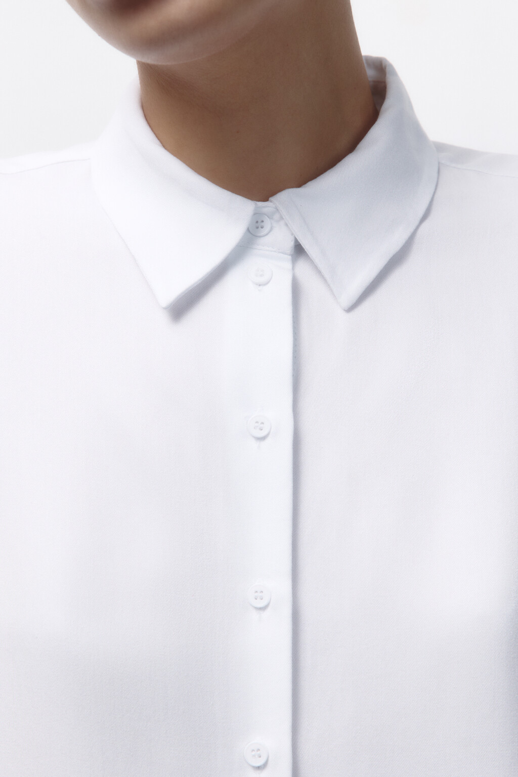 Блузка ViShirt базовая из вискозы - цвет белый - 6