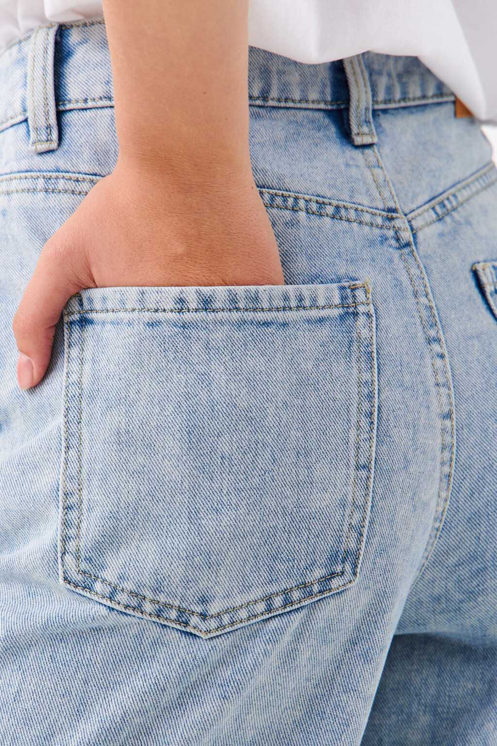 Джинсы WIDE широкие с высокой посадкой - цвет голубой - 6