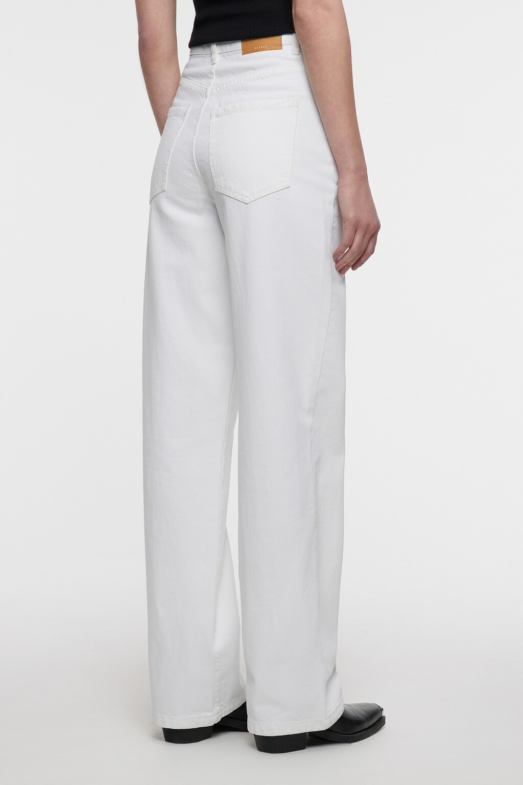 Джинсы WIDE широкие с высокой посадкой - цвет белый - 5
