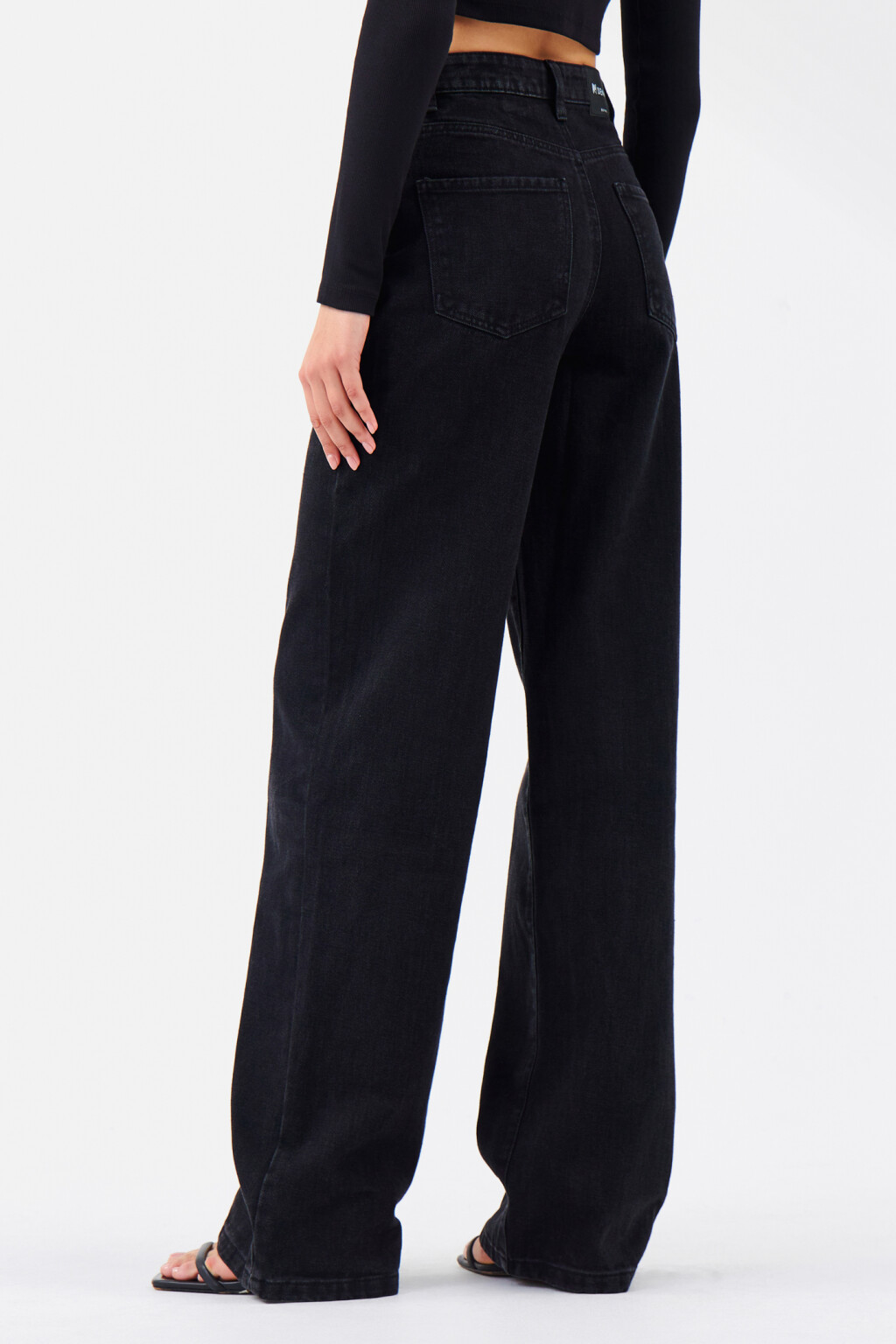 Джинсы WIDE широкие с высокой посадкой - цвет черный - 3