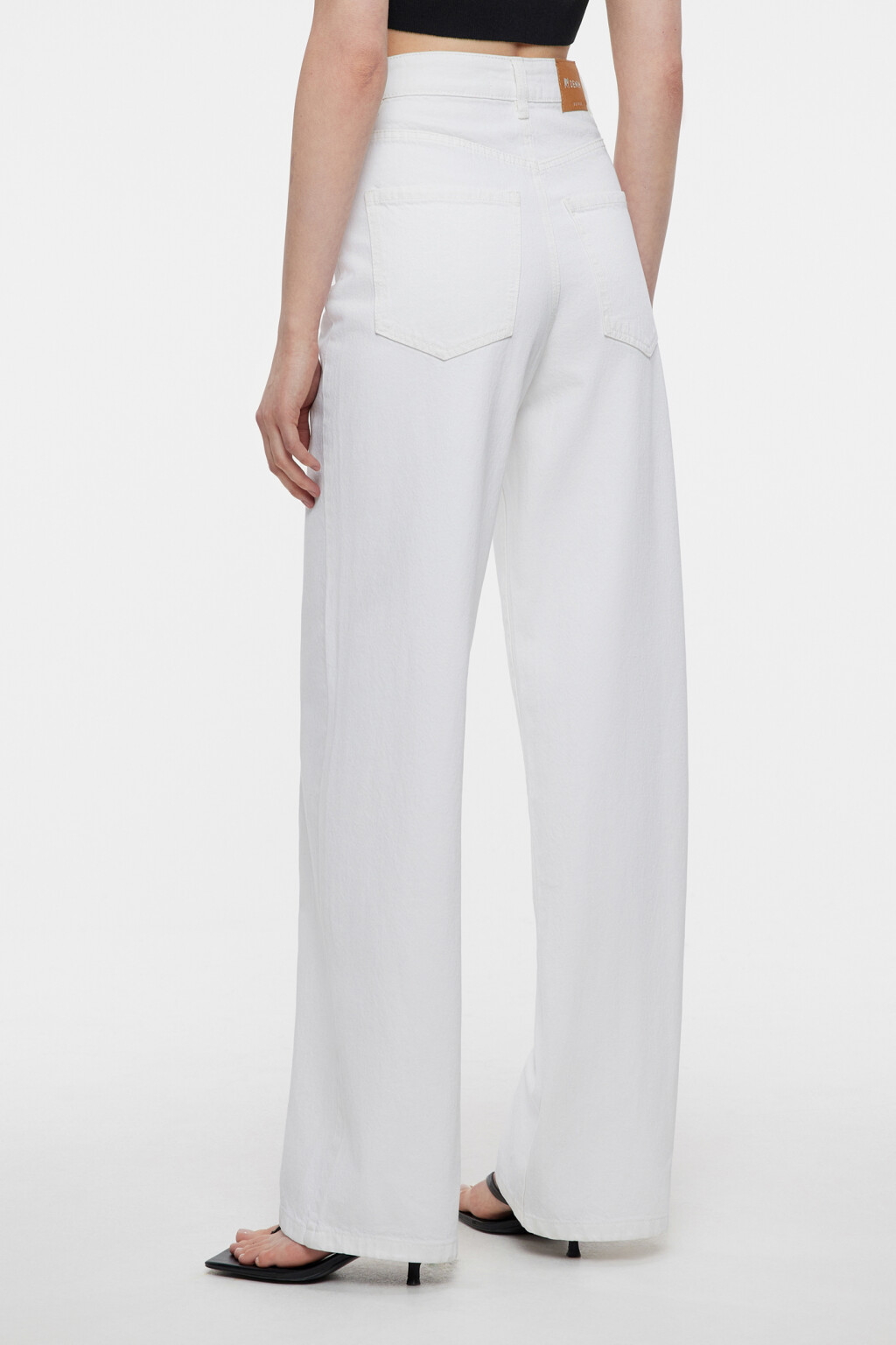 Джинсы WIDE широкие с высокой посадкой - цвет белый - 3