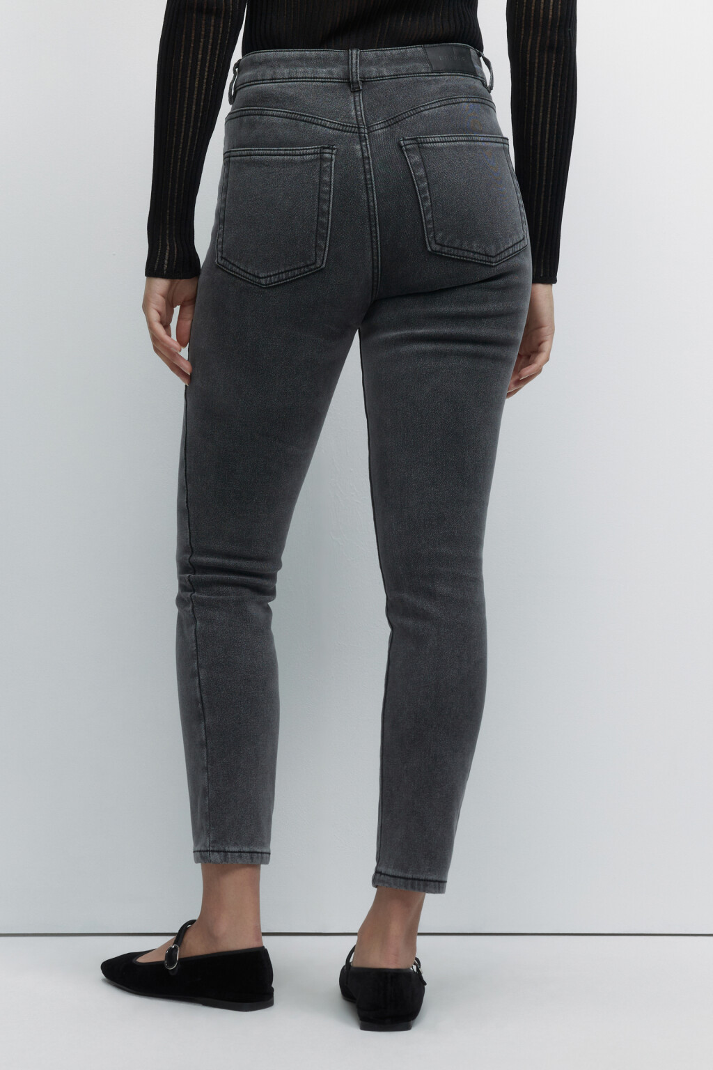 Джинсы WarmSkinny утепленные с начесом - цвет серый - 3