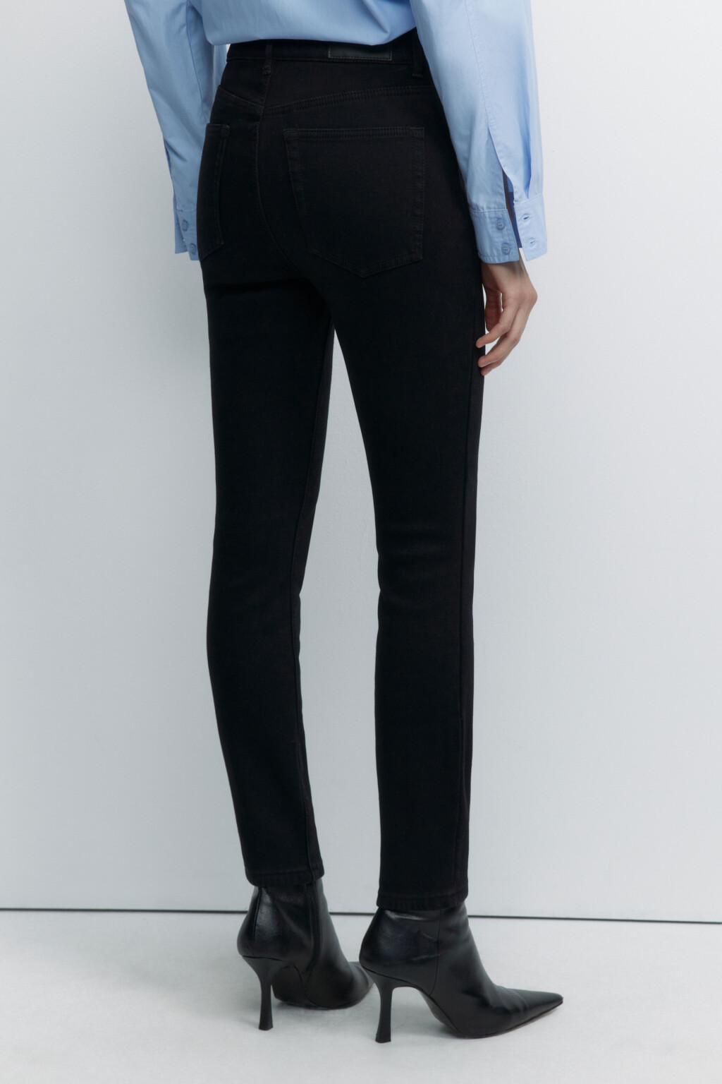 Джинсы WarmSkinny утепленные с начесом - цвет черный - 4