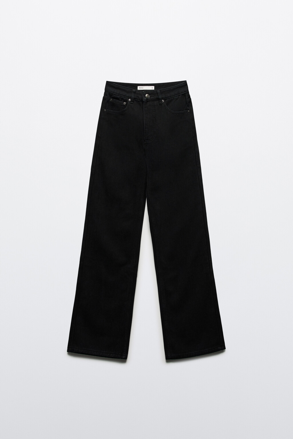 Джинсы прямые утепленные с высокой посадкой - цвет черный - 11