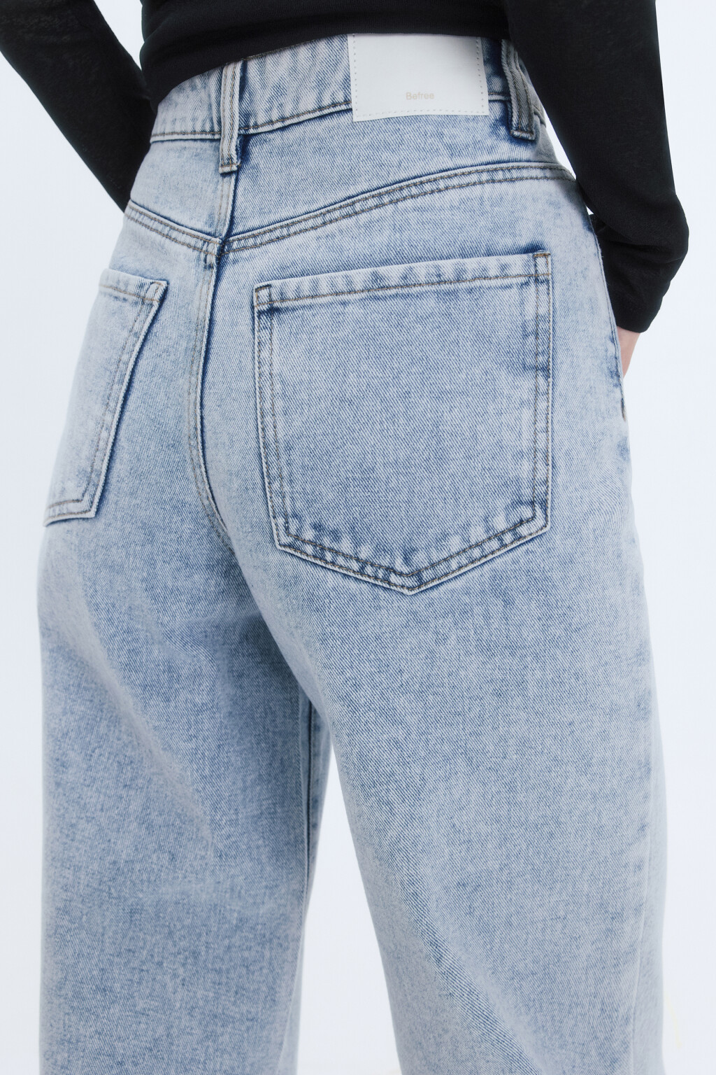 Джинсы wide широкие с высокой посадкой - цвет голубой - 6