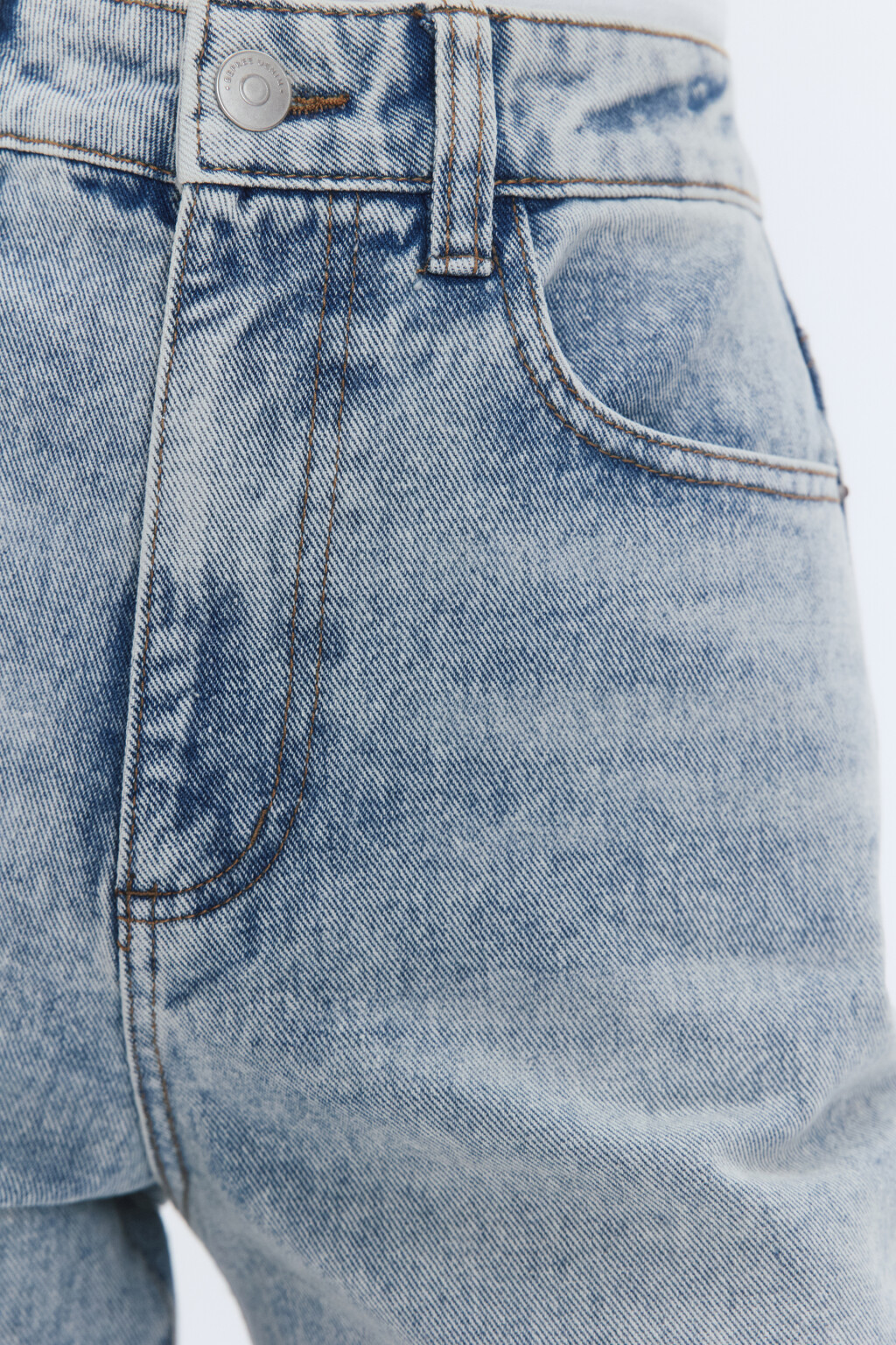 Джинсы wide широкие с высокой посадкой - цвет синий - 7