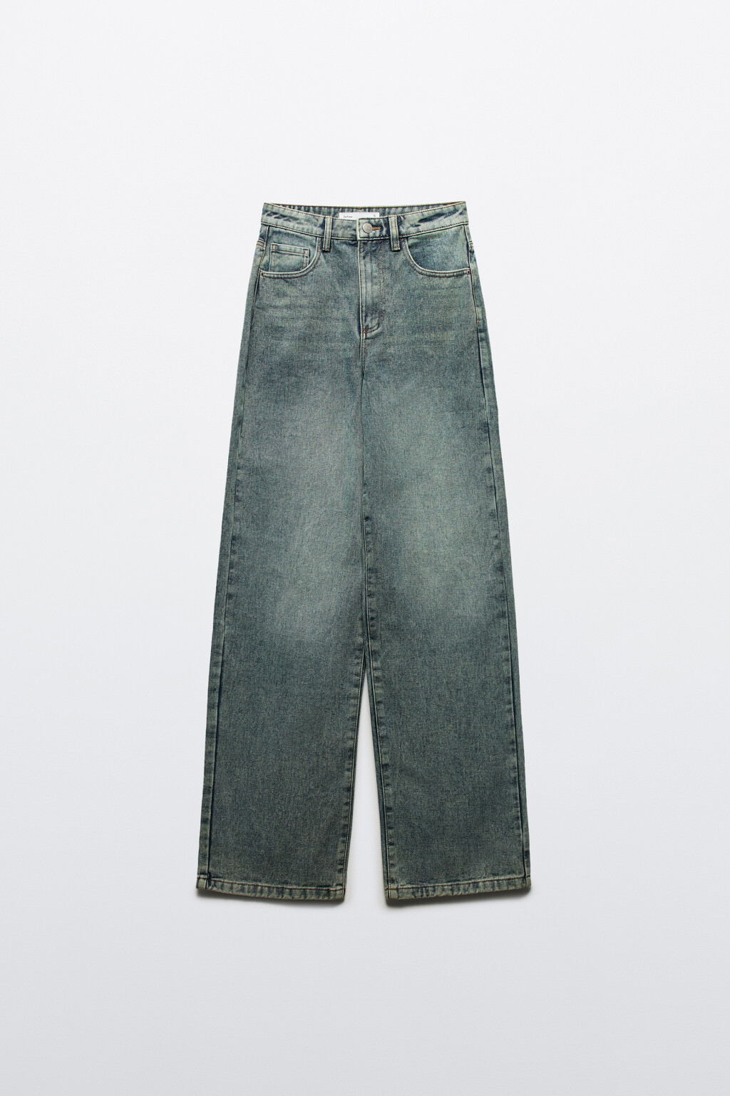 Джинсы широкие с высокой посадкой - цвет темный тинт - 8