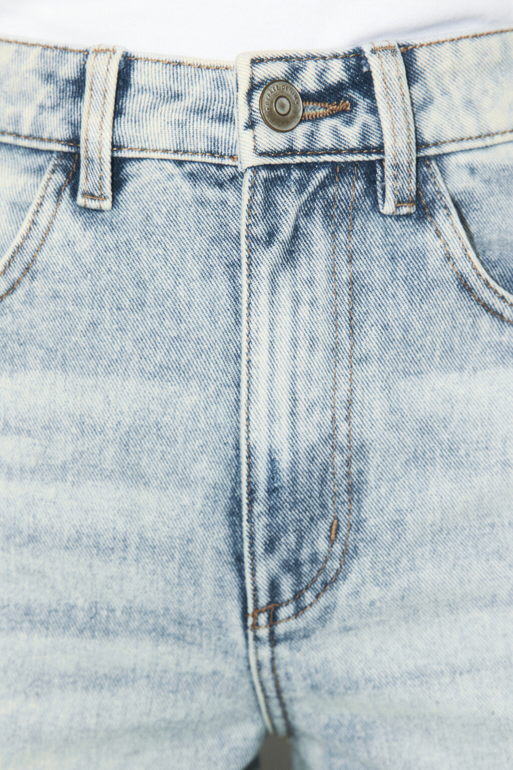 Джинсы широкие с высокой посадкой - цвет синий - 5