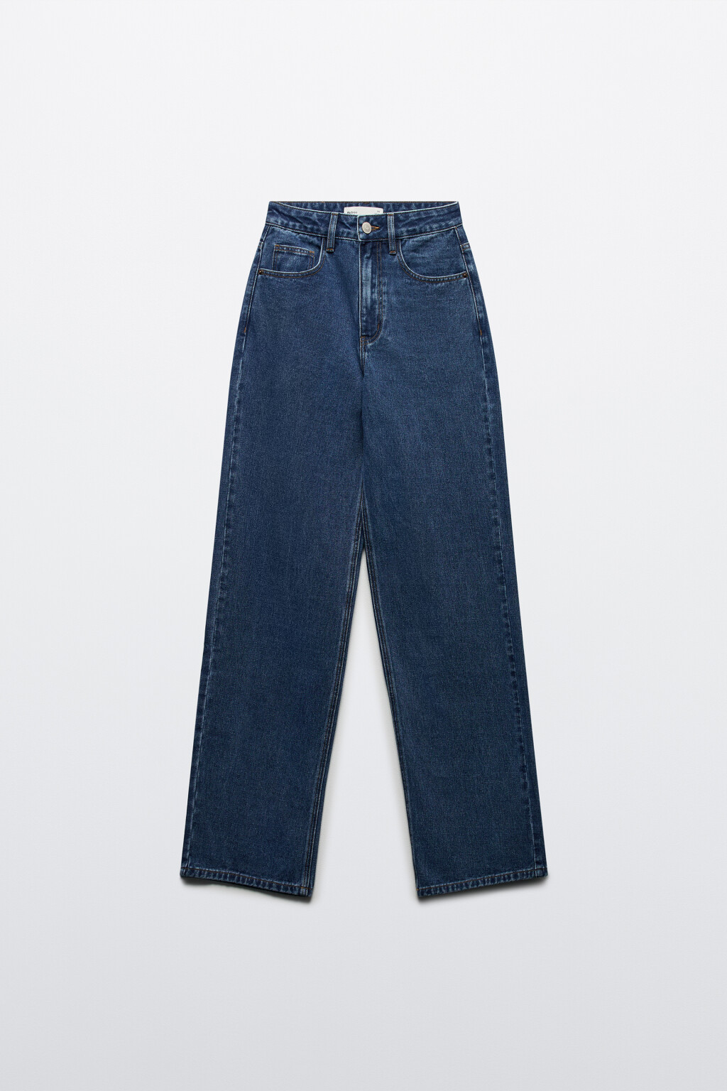 Джинсы широкие с высокой посадкой - цвет голубой - 7