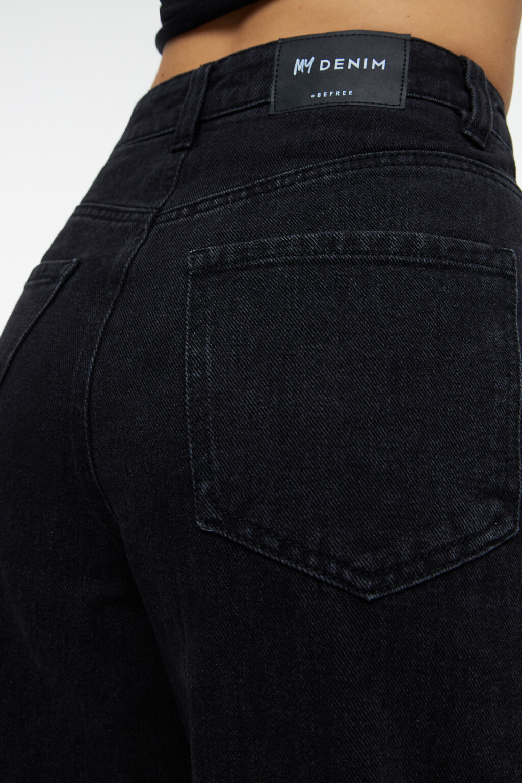 Джинсы WIDE широкие с высокой посадкой - цвет черный - 6